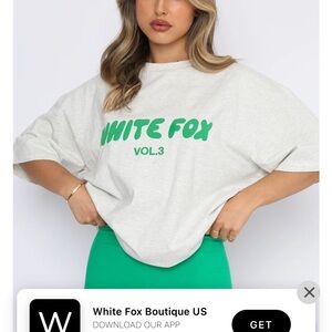 White fox lounge tee